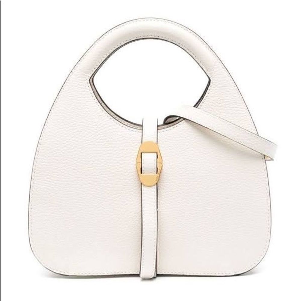 NWT Coccinelle Small Cosima Top Handle Crossbody Handbag White